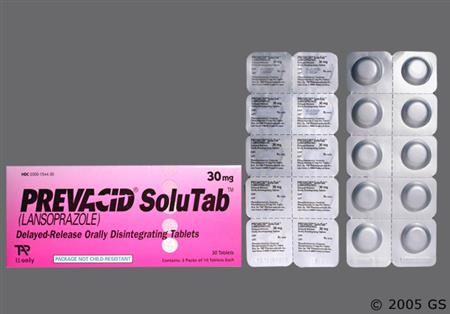 Prevacid Solutab 30mg Delayed-Release Orally Disintegrating Tablet package photo