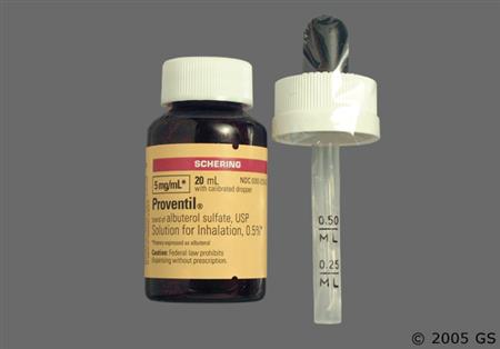 Proventil 0.5% Solution for Inhalation package photo