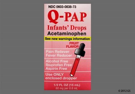 Infant Q-Pap 80mg/0.8ml Drops (Fruit) package photo