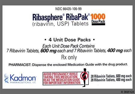 RibaPak 1000mg/day Compliance Pack Tablet package photo