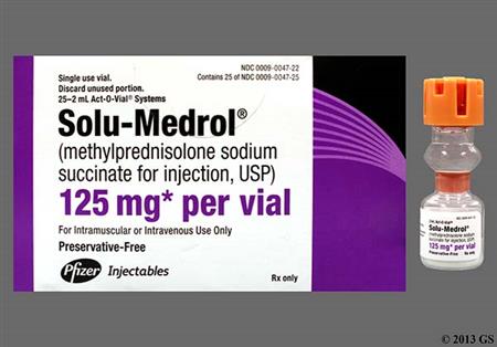 Solu-Medrol 125mg Powder for Injection package photo