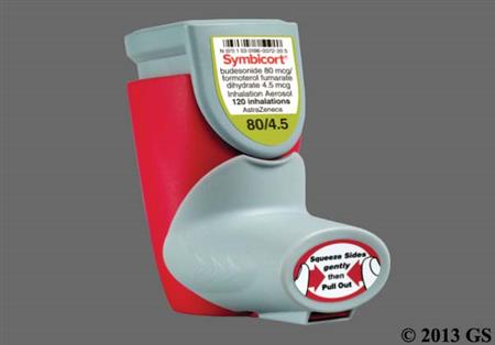 Symbicort 80mcg-4.5mcg/actuation Inhalation Aerosol package photo