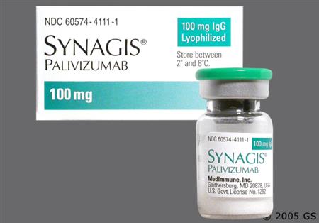 Synagis 100mg Powder for Injection package photo