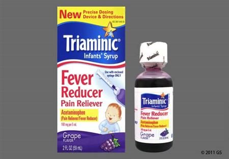 Triaminic Infants' Fever Reducer and Pain Reliever Solution (Grape) package photo