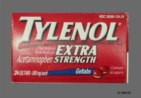 Tylenol Extra Strength 500mg Geltab package photo