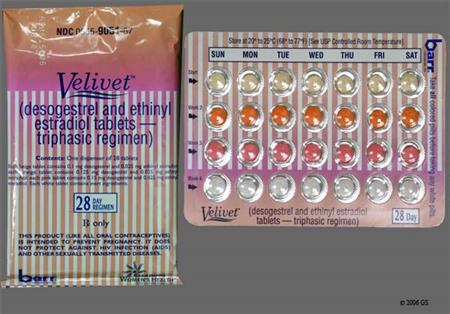 Velivet 28-Day 0.025mg-0.1mg/0.025mg-0.125mg/0.025mg-0.15mg Tablet package photo