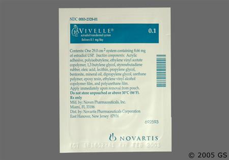 Vivelle 0.1mg/24hr Transdermal Patch package photo