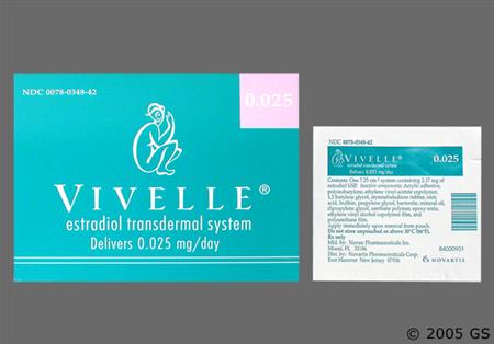 Vivelle 0.025mg/24hr Transdermal Patch package photo
