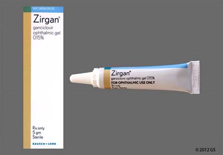 Zirgan 0.15% Ophthalmic Gel package photo