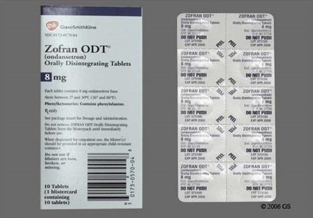 Zofran ODT 8mg Orally Disintegrating Tablet package photo