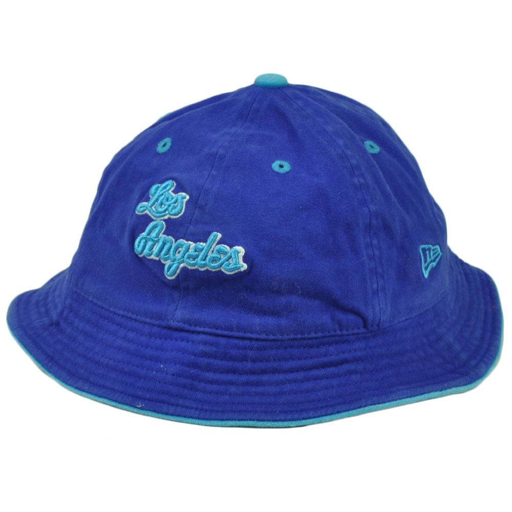 NBA Los Angeles Lakers Sun Bucket Large XLarge Hat Crusher New Era Blue