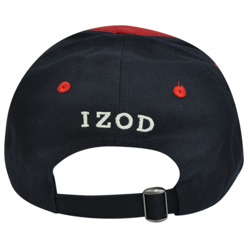 Izod Clothes Brand Name Classic Logo Sun Buckle Adjustable Red Blue Hat