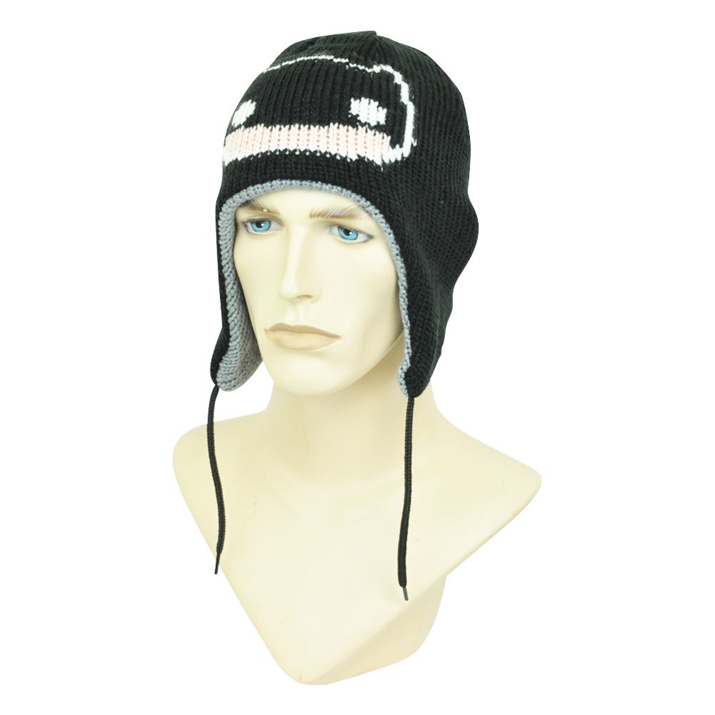 Reversible Batman Superhero Peruvian Beanie Ear Flap Knit DC