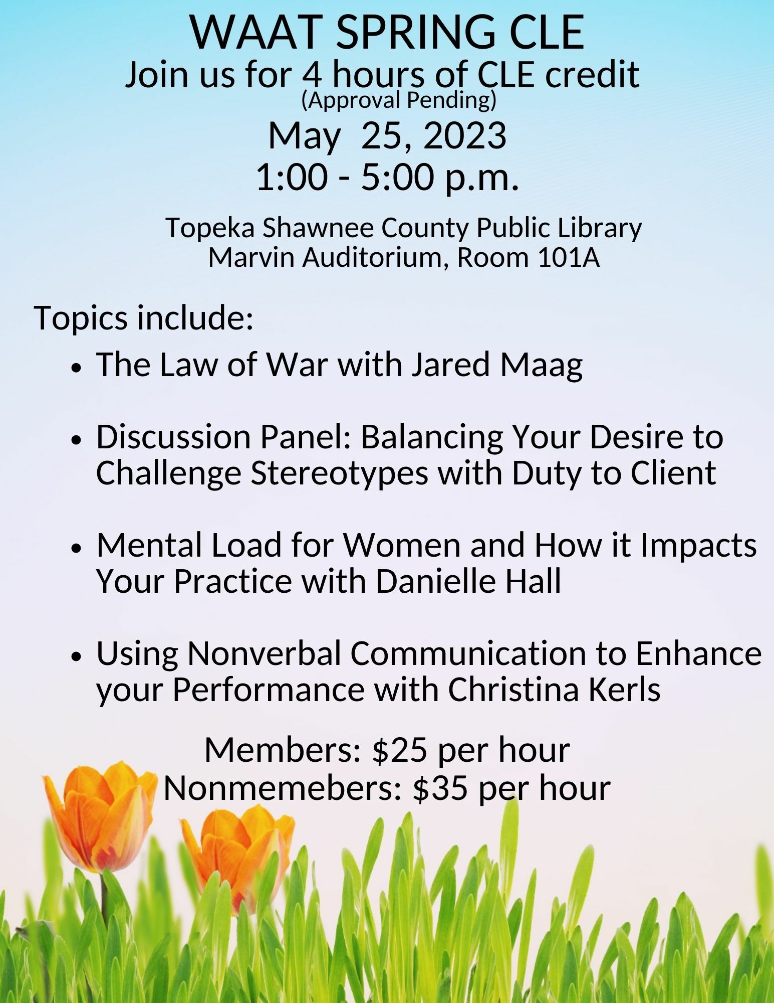 WAAT Spring CLE -- CANCELED - Events - Women Attorneys Association of ...