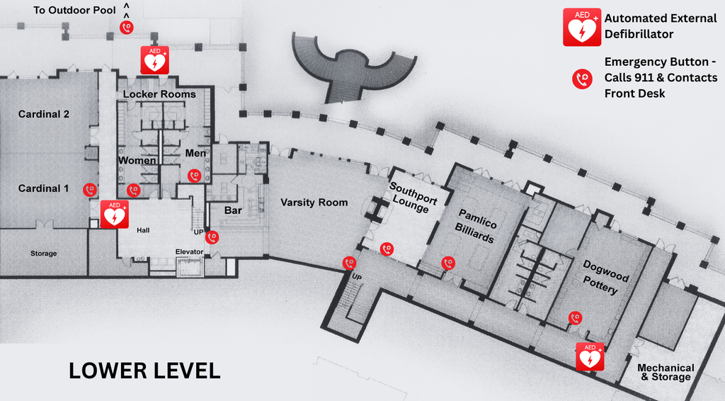 AED Locations Lower Level