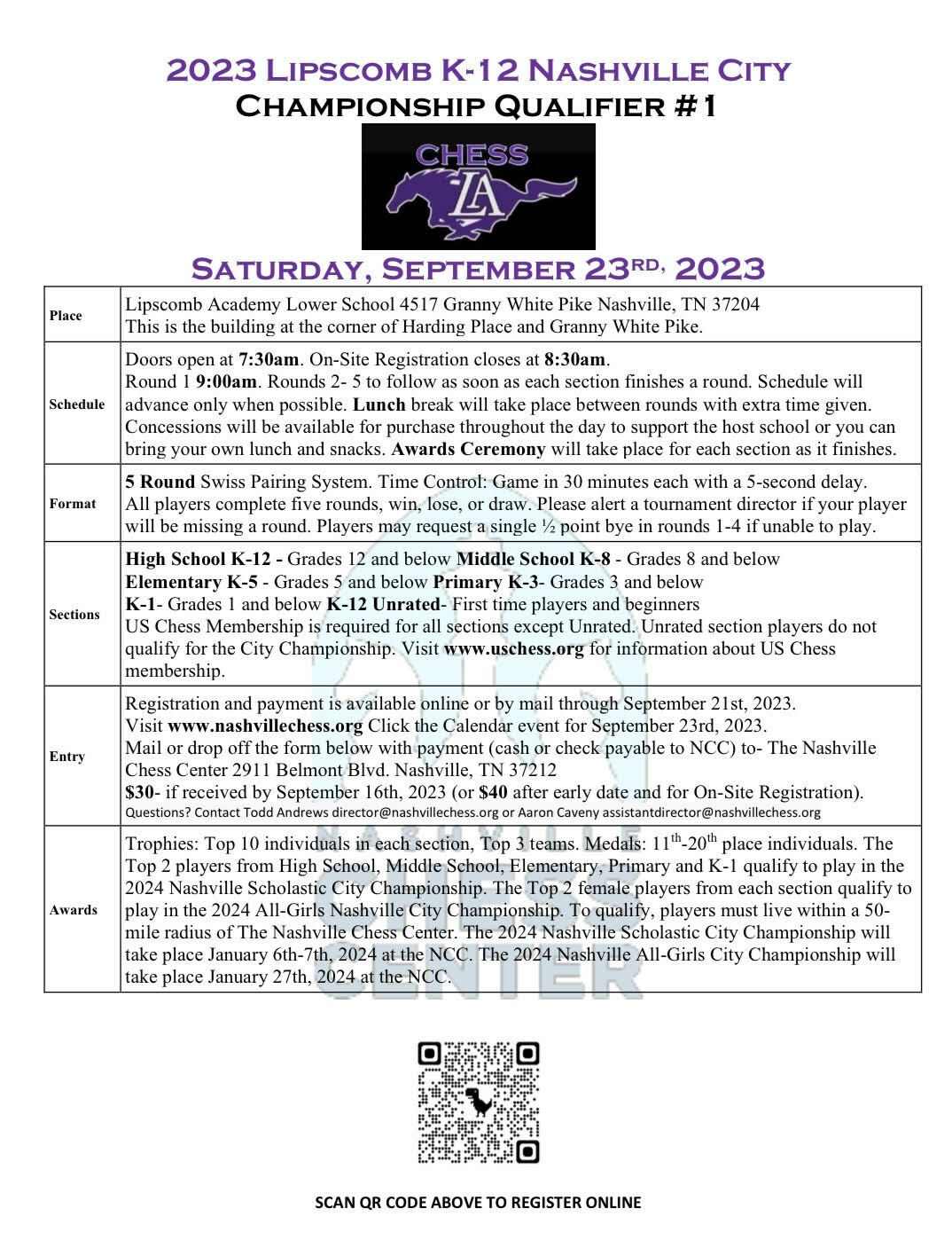 Academy K12 Nashville City Championship Qualifier (1 of 3