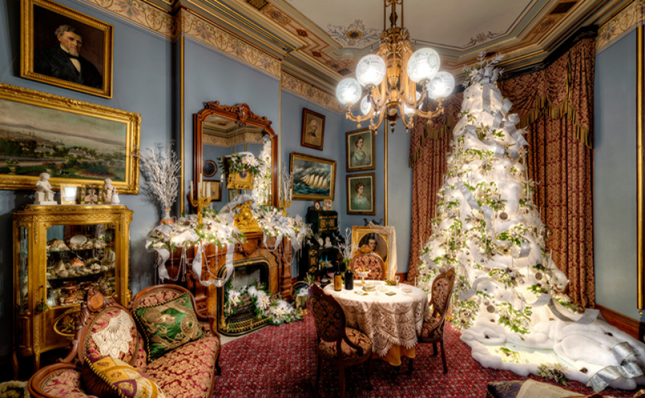 Stetson Mansion Tour "HOLIDAY DECORATIONS & LIGHTS" Events Village