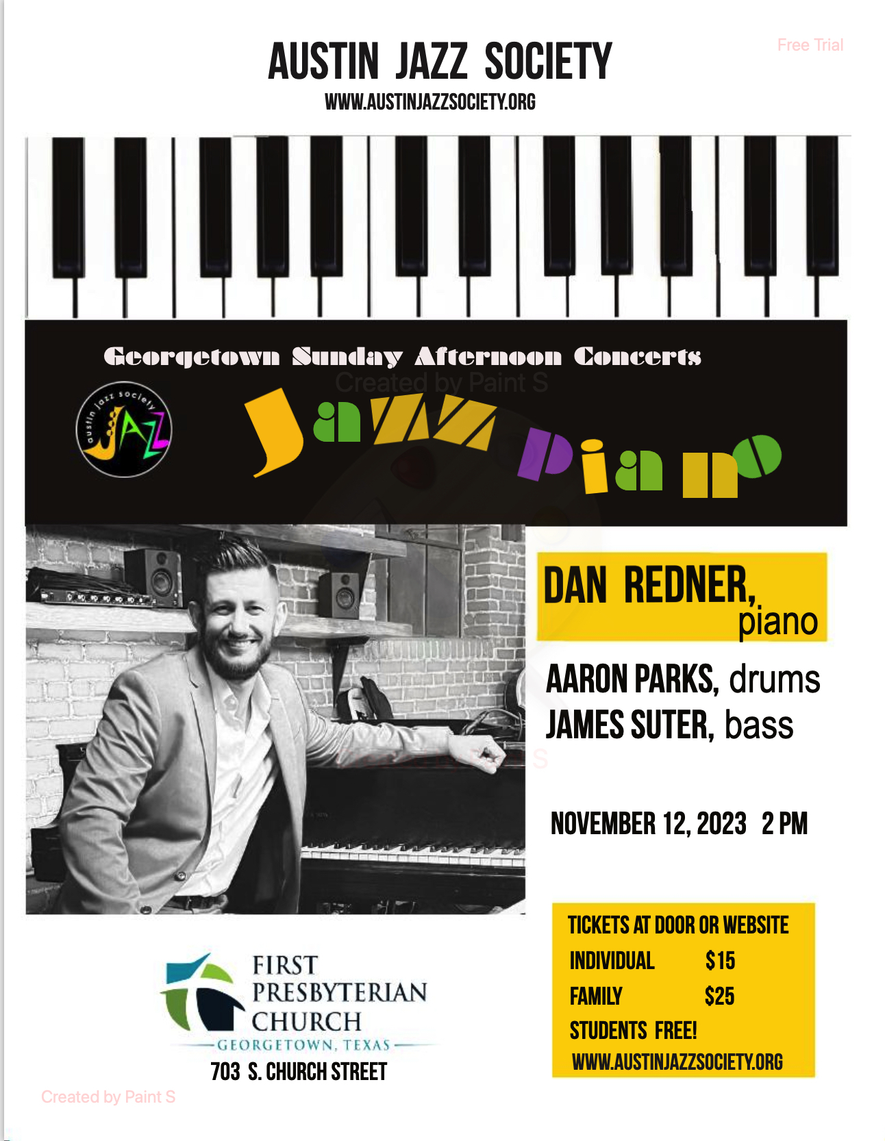 Georgetown Sunday Afternoon Concert - The Dan Redner Trio - Events ...