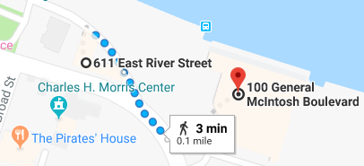 Map from overflow hotel to conference hotel Map from overflow hotel to conference hotel