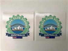 Vespa Club Sydney Cog Sticker Pack - click to view details
