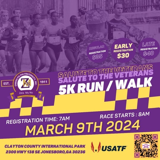 Zeta Mu Nu Veterans Affairs Committee 5K Run/Walk - Events - Zeta Mu Nu ...