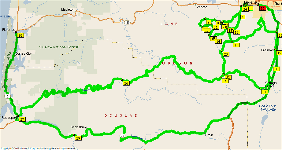 2016-04-02 - Eugene to Cottage Grove Extended 1