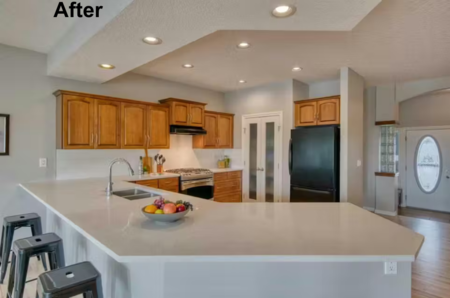 Kitchen Redesign, Colour Selection and staging Airdrie Home 
