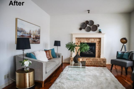 Living Room Redesign, Colour Selection and Staging  