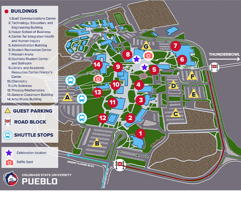 CSU Pueblo Campus Map