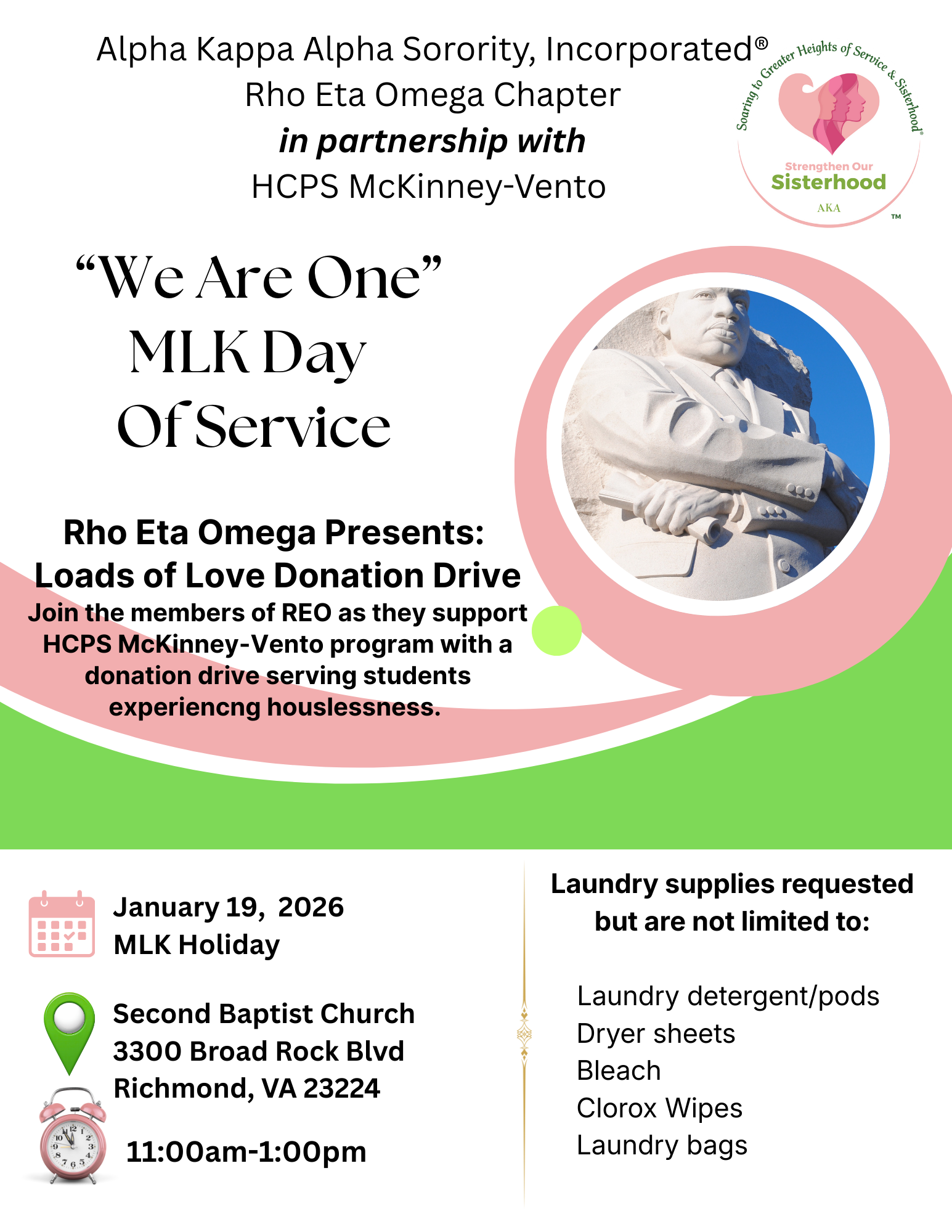 2026 MLK Day of Service - Events - Alpha Kappa Alpha Inc. Rho Eta Omega ...