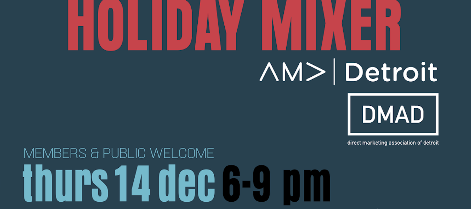 DMAD + AMA Holiday Mixer Events Direct Marketing Association of Detroit