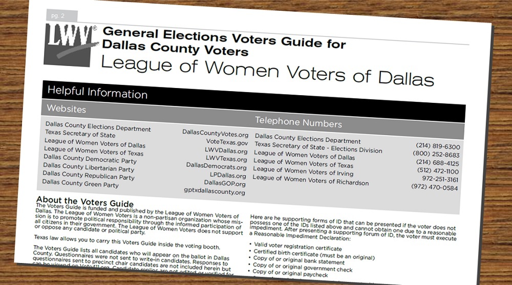 Picture Of A Voters Guide Picture Of A Voters Guide