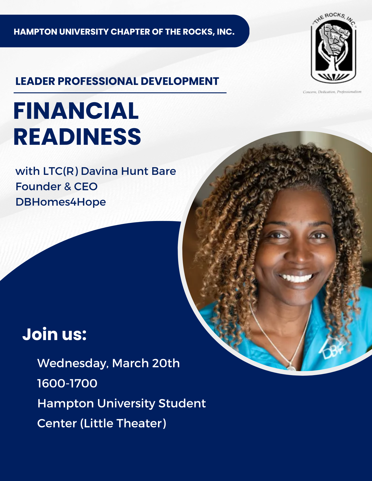 Hampton University Chapter Presents Financial Readiness w/ LTC(R