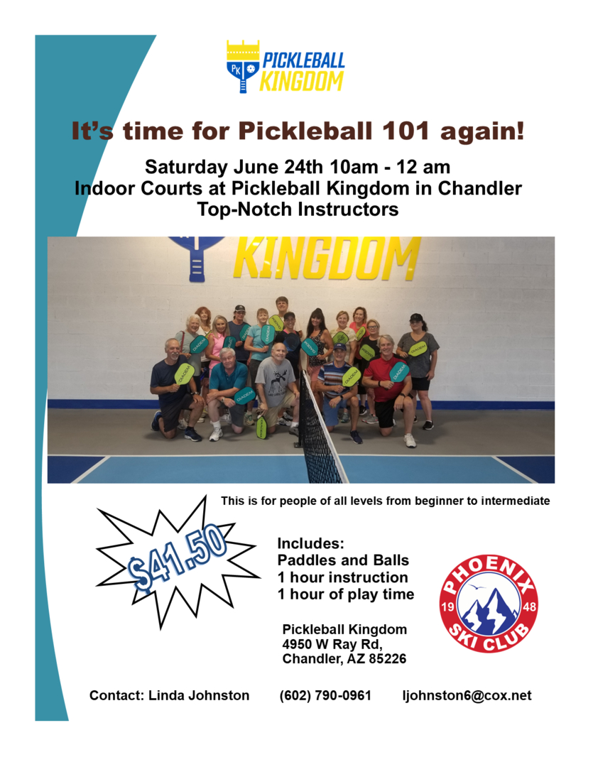 Pickleball 101 Events Phoenix Ski Club