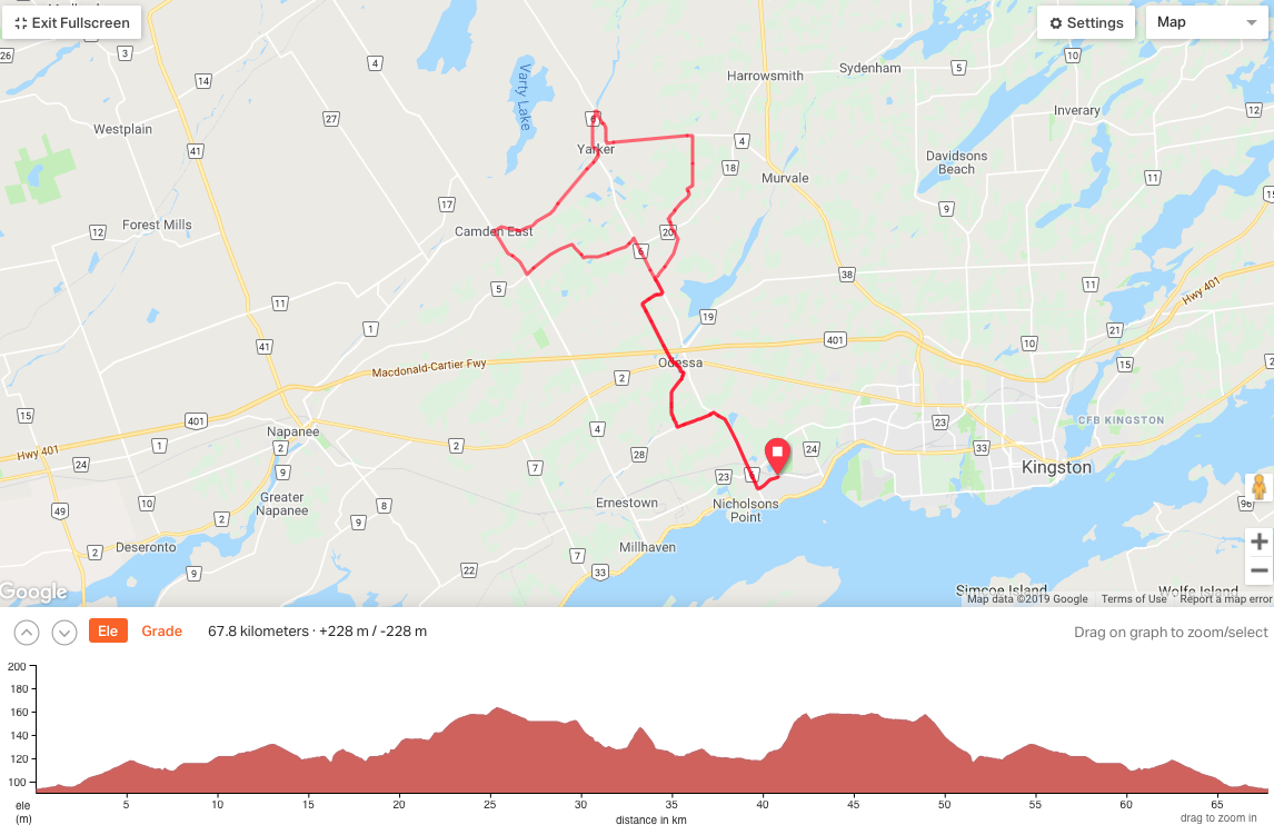 Yarker / Camden East Ride; (B) Events Kingston Velo Club