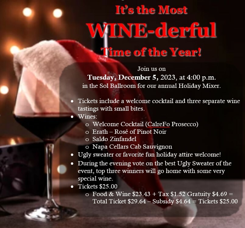 It's the Most WineDerful Time of the Year ! Events Wine Club of SBR