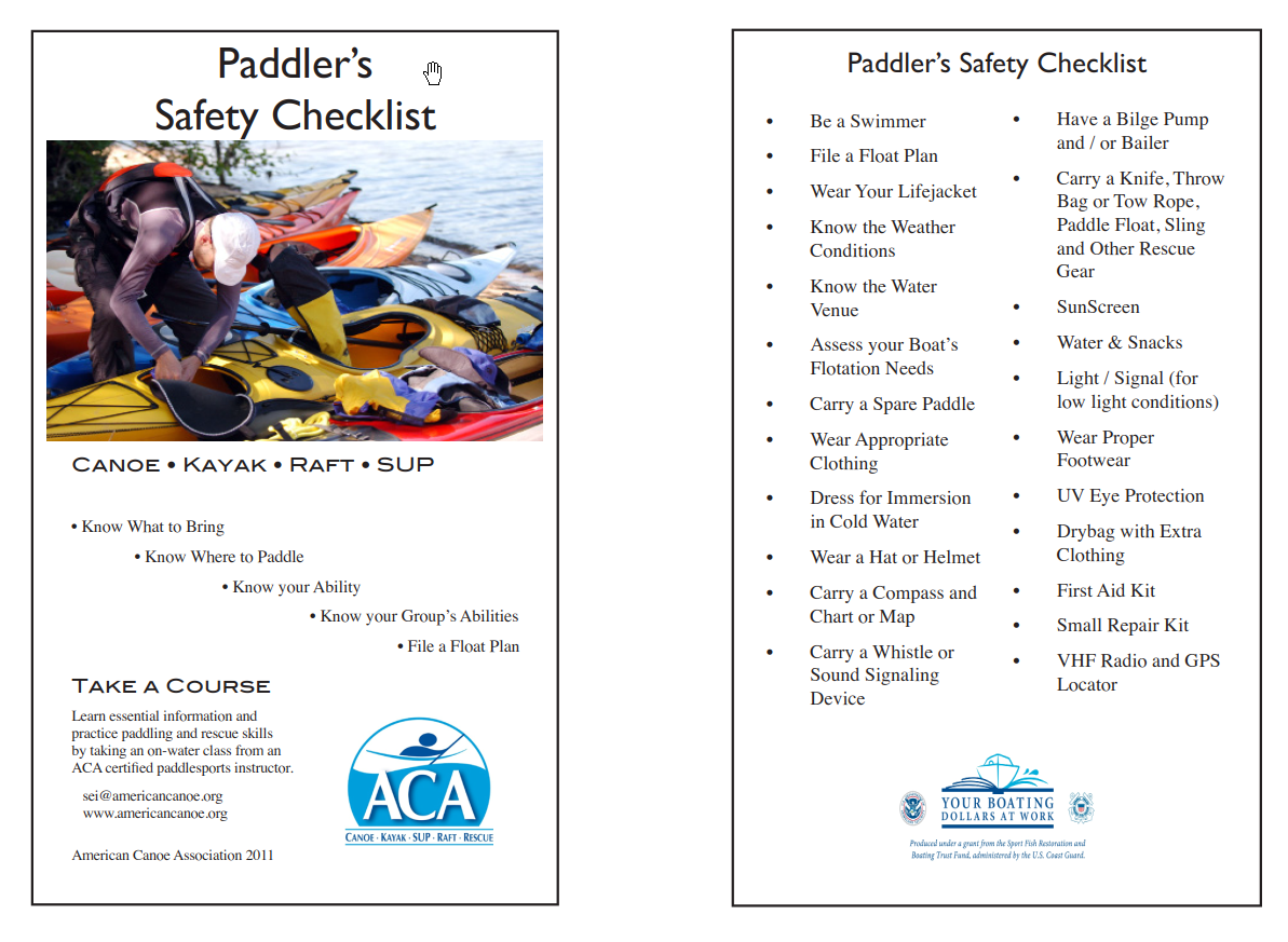 Paddling Safety Lowcountry Paddlers