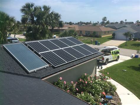 Photos of solar panels on roof