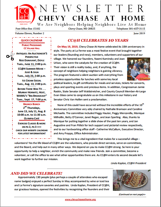 2019 June Newsletter image