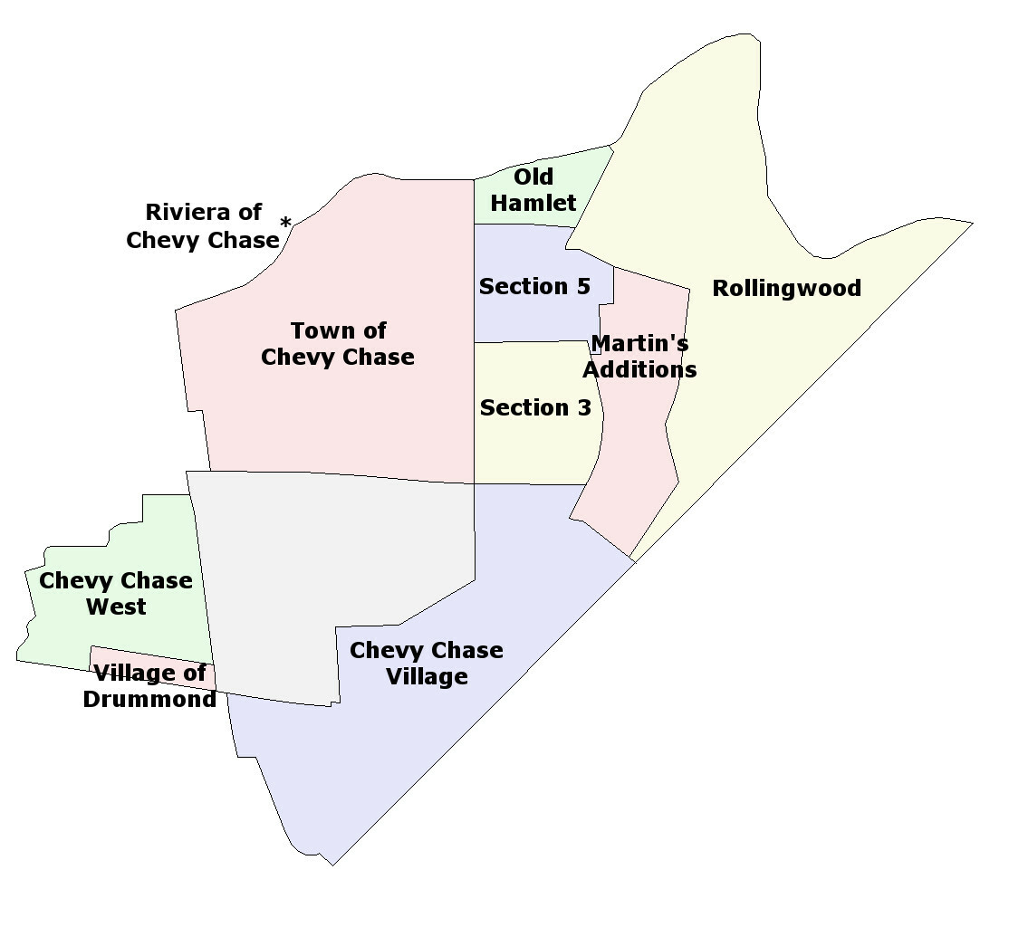 Chevy chase village map
