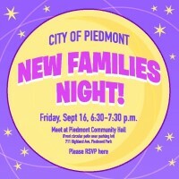 Piedmont New Families Night graphic