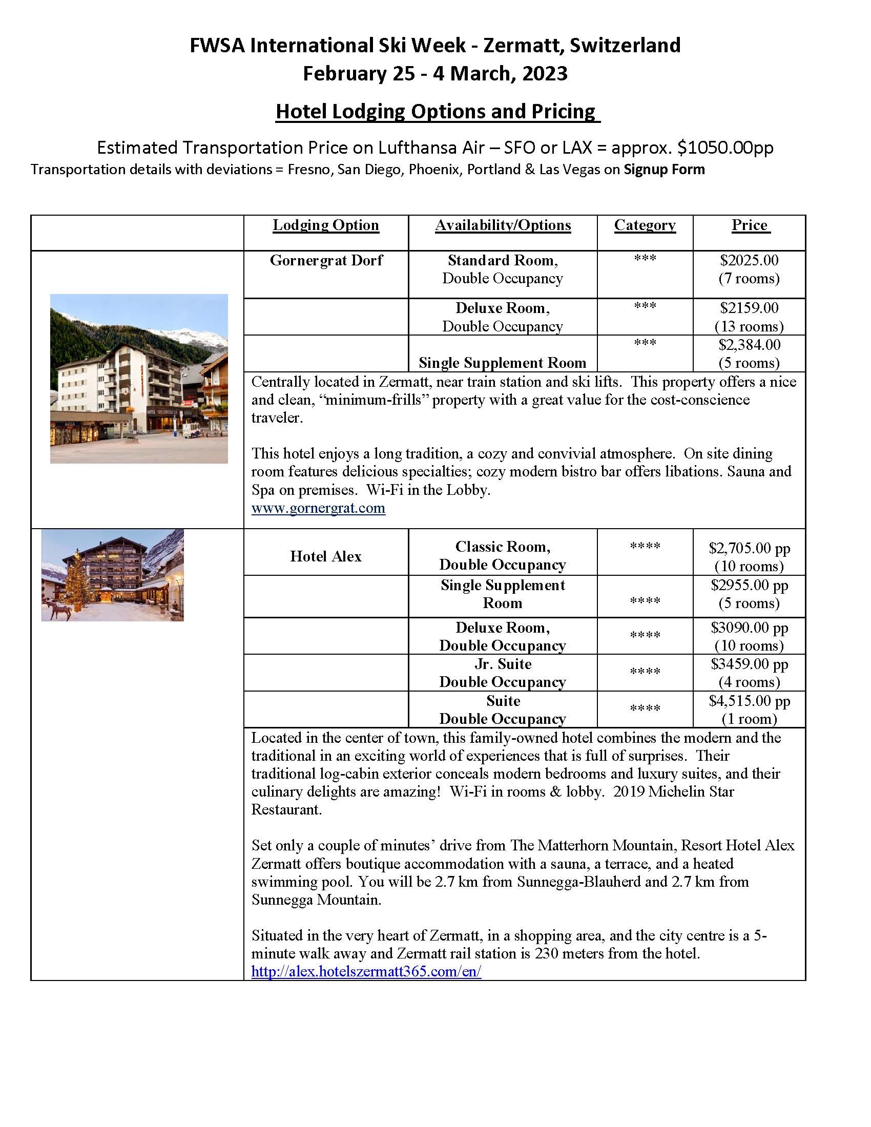 Las Vegas Ski and Sports Club Event Calendar