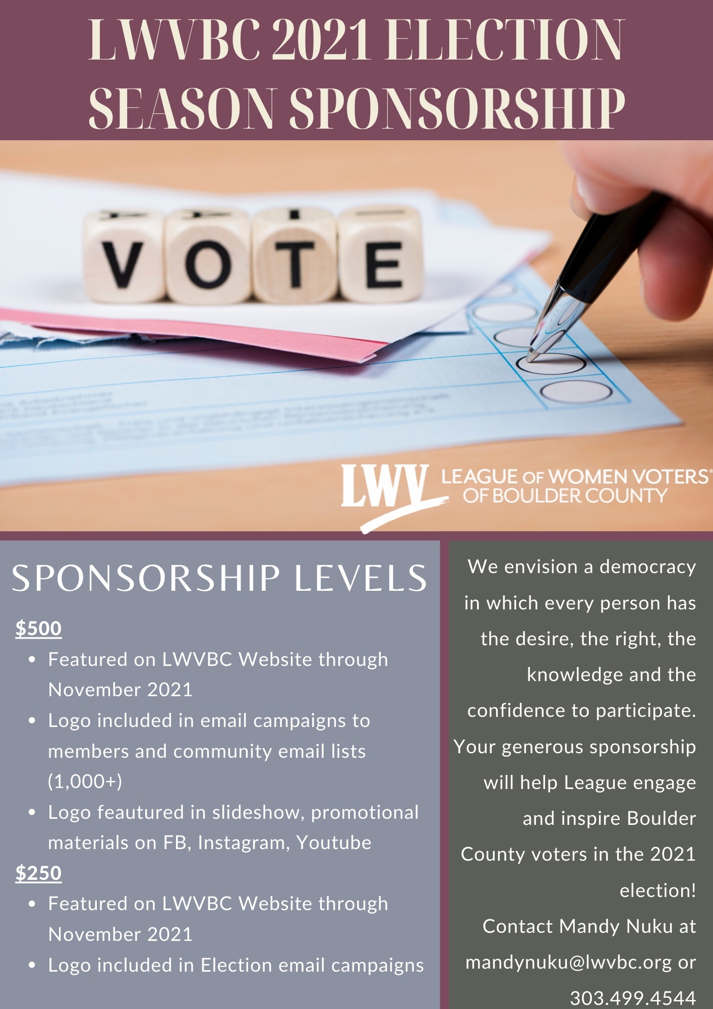 election sponsorship