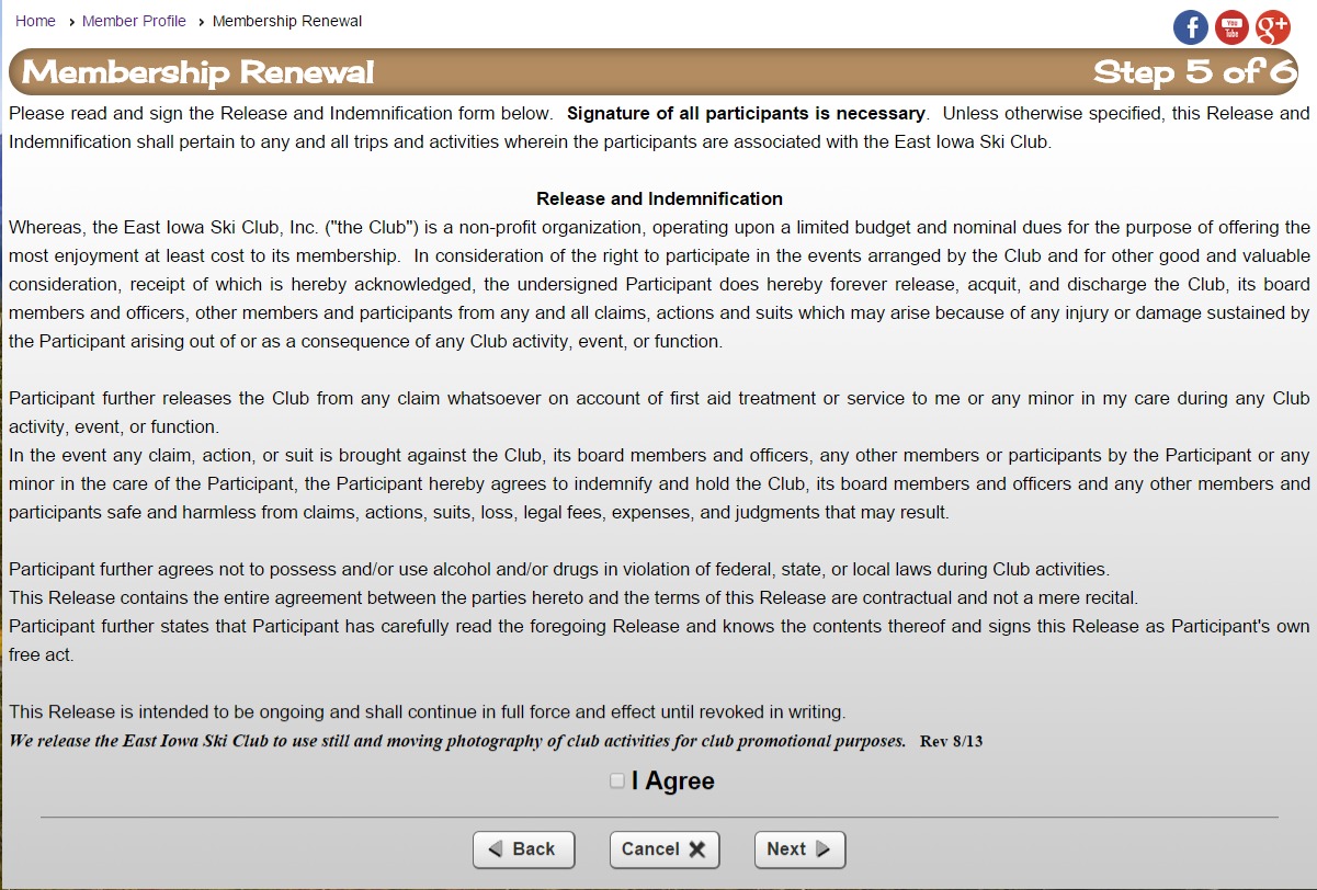 Page 5 of the Renewal process