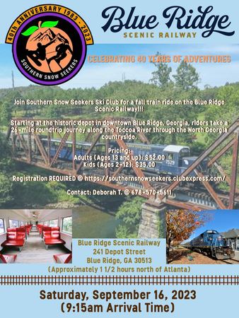 Blue Ridge Train Ride - Events - Southern Snow Seekers Ski Club, Inc