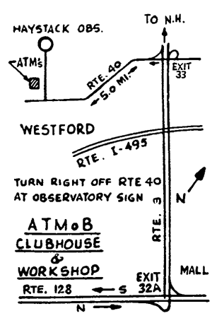 map of clubhouse location - directions in the text below