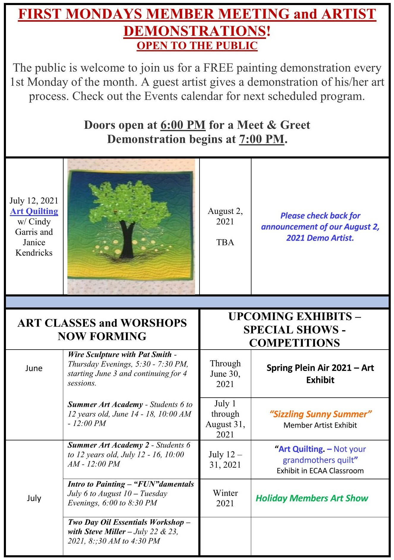 Class and Exhibits 6-21