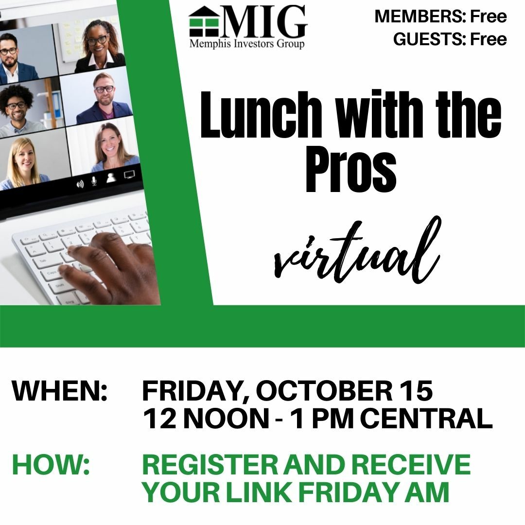 10.15.21 Lunch with the Pros Virtual