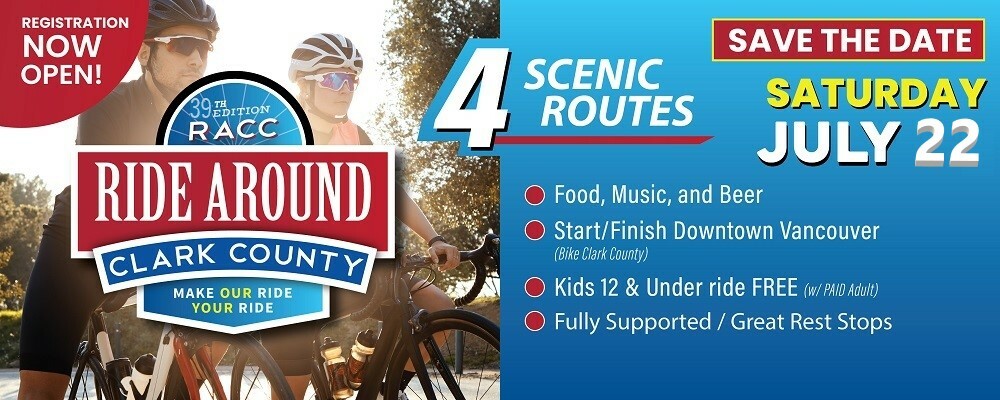 Ride Around Clark County . . . July 22, 2023 - Events - Vancouver Bicycle  Club USA
