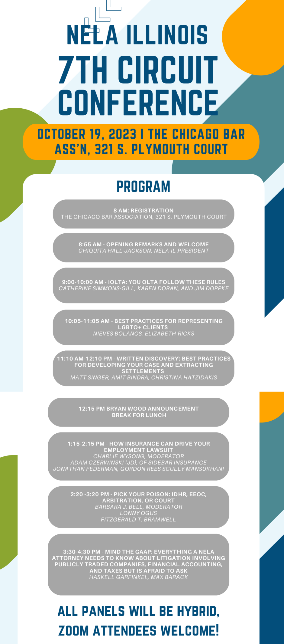 2023 Seventh Circuit Conference Events NELAIllinois